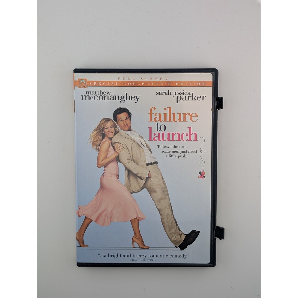 Paramount Failure to Launch DVD Movie Matthew McConaughey SJP Excellent RomCom
